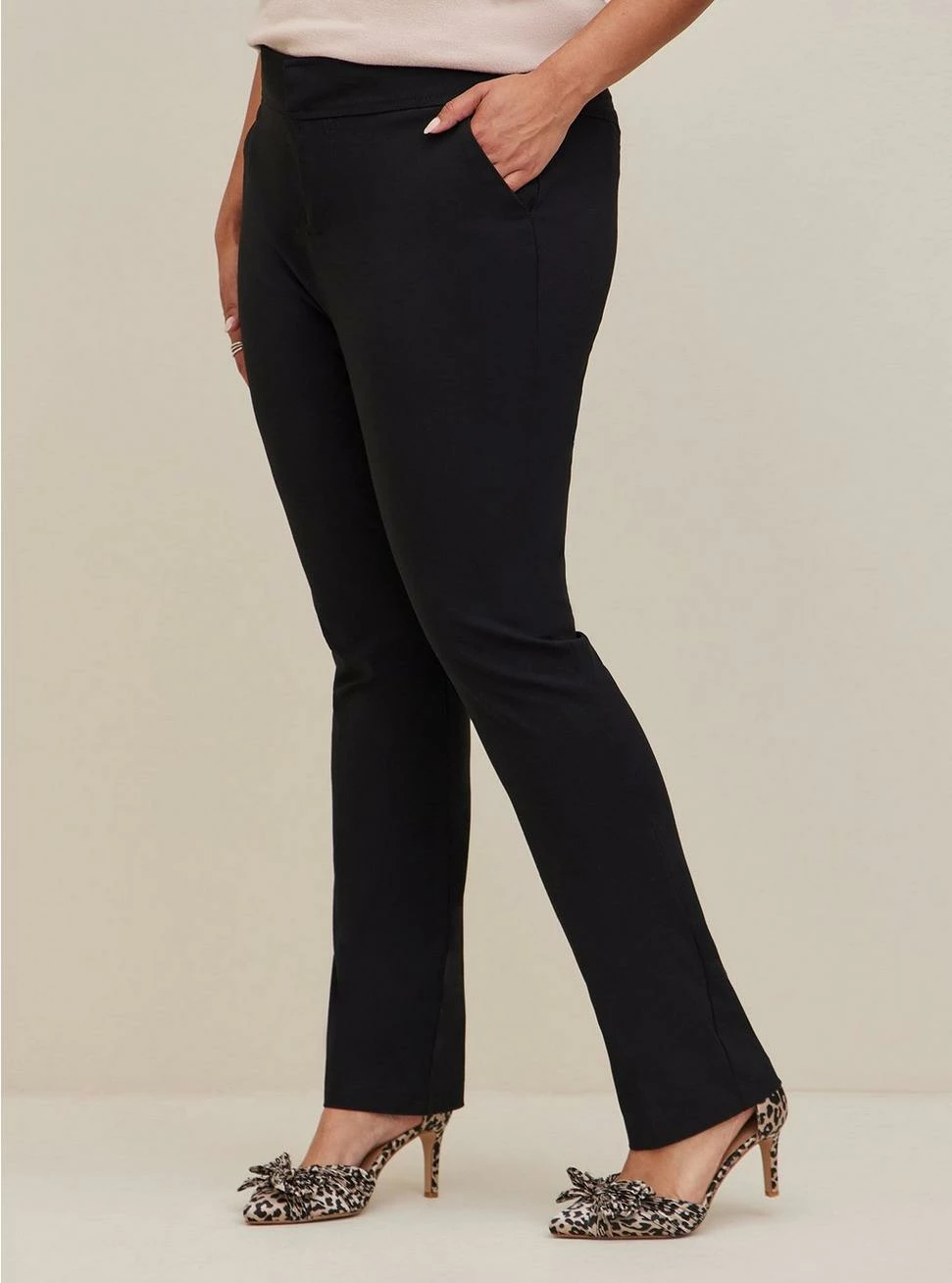 TORRID Trouser Straight Deluxe Stretch Mid-Rise Pant 4 TORRID Trouser Straight Deluxe Stretch Mid-Rise Pant - Image 2