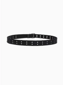 Null Black Canvas Double Hole Belt -Cheap Torrid Shop 10238453 00684 av2