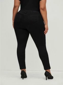 TORRID Luxe Skinny Jean - Sateen Stretch Black -Cheap Torrid Shop 10258345 00133 av2