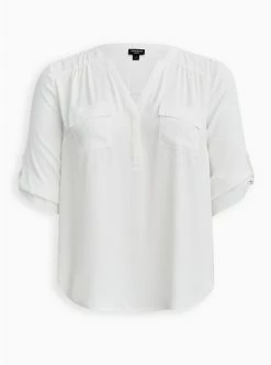 TORRID Harper Georgette Pullover 3/4 Sleeve Blouse 9 TORRID Harper Georgette Pullover 3/4 Sleeve Blouse -Cheap Torrid Shop 10381277 00013 flat