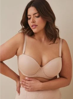 TORRID Strapless Push-Up Lace Sling Straight Back Bra