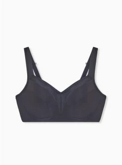 TORRID Mid Impact Underwire Solid Active Sports Bra -Cheap Torrid Shop 10552481 00133 flat