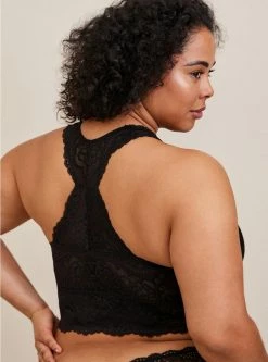 TORRID Unlined Lace Solid Racerback Bralette 11 TORRID Unlined Lace Solid Racerback Bralette -Cheap Torrid Shop 10987315 02124 av3