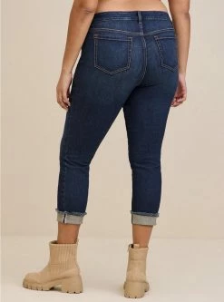 TORRID Crop Boyfriend Straight Vintage Stretch Mid-Rise Jean -Cheap Torrid Shop 11180431 07637 av2