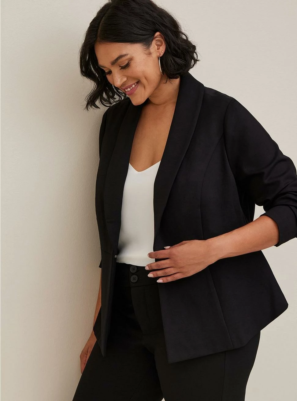 TORRID Studio Luxe Ponte Peplum Blazer 4 TORRID Studio Luxe Ponte Peplum Blazer - Image 2