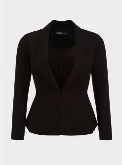 TORRID Studio Luxe Ponte Peplum Blazer 13 TORRID Studio Luxe Ponte Peplum Blazer -Cheap Torrid Shop 11269052 00684 flat