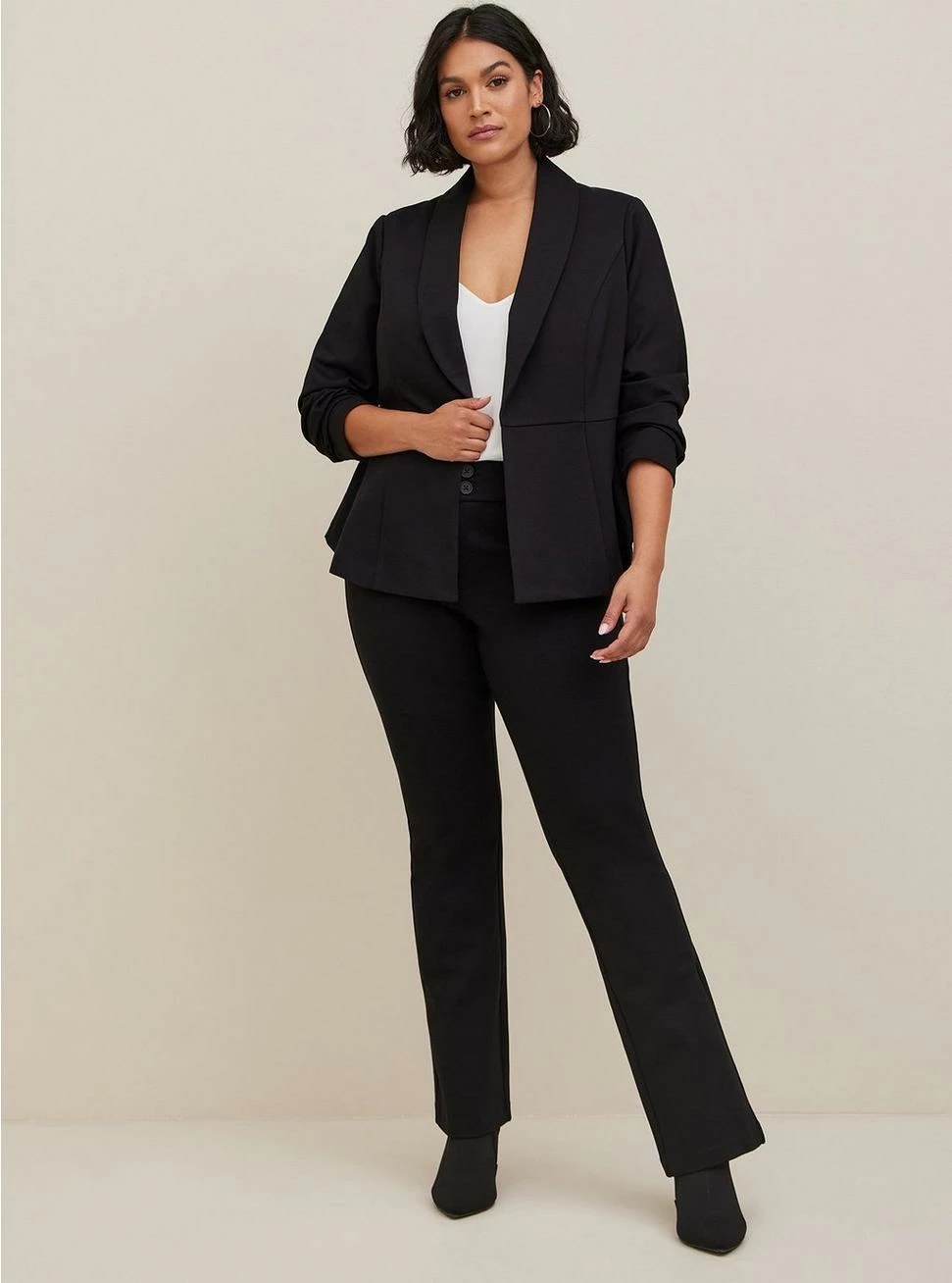 TORRID Studio Luxe Ponte Peplum Blazer 3 TORRID Studio Luxe Ponte Peplum Blazer