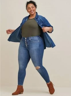 TORRID Bombshell Skinny Premium Stretch High-Rise Jean -Cheap Torrid Shop 11316603 02629 av4