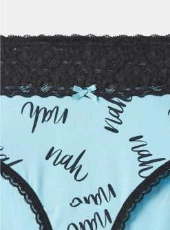 TORRID Cotton Mid-Rise Cheeky Lace Trim Panty -Cheap Torrid Shop 11440427 10249 av1