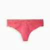 TORRID Cotton Mid-Rise Thong Lace Trim Panty -Cheap Torrid Shop 11440548 09843 hi