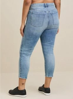 TORRID Mom Straight Vintage Stretch High-Rise Jean -Cheap Torrid Shop 11676403 08915 av2