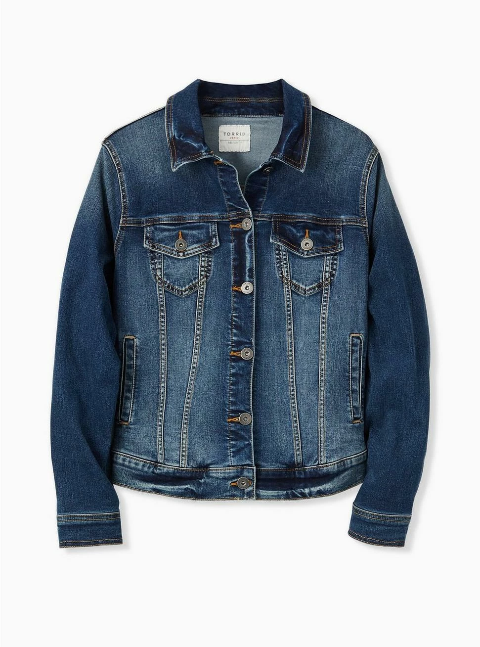 TORRID Denim Trucker Jacket - Medium Wash 9 TORRID Denim Trucker Jacket - Medium Wash - Image 7