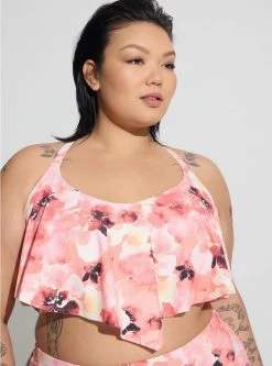 TORRID Wireless V Flounce Bikini Top