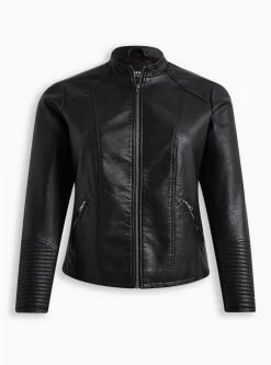 TORRID Faux Leather Collarless Moto Jacket 12 TORRID Faux Leather Collarless Moto Jacket -Cheap Torrid Shop 11943767 00684 ls