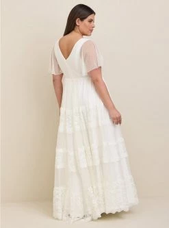 TORRID Ivory Lace A-line Boho Wedding Dress 8 TORRID Ivory Lace A-line Boho Wedding Dress -Cheap Torrid Shop 12448363 05590 av1