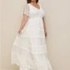 TORRID Ivory Lace A-line Boho Wedding Dress 2 TORRID Ivory Lace A-line Boho Wedding Dress -Cheap Torrid Shop 12448363 05590 hi