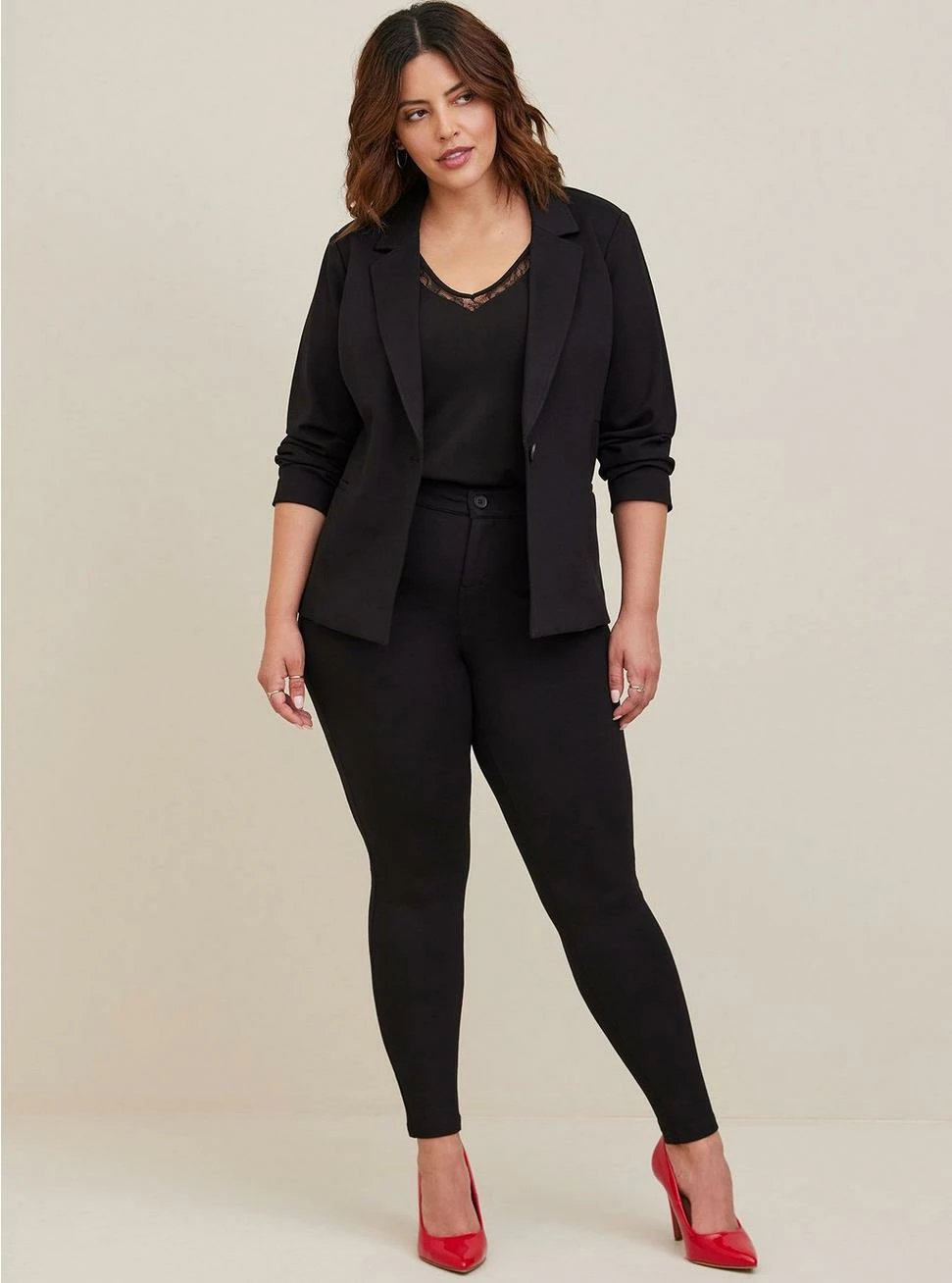 TORRID Studio Luxe Ponte Tailored Fit Blazer 4 TORRID Studio Luxe Ponte Tailored Fit Blazer - Image 2