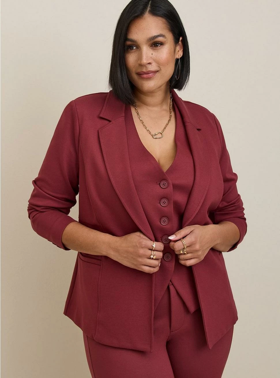 TORRID Studio Luxe Ponte Tailored Fit Blazer 3 TORRID Studio Luxe Ponte Tailored Fit Blazer
