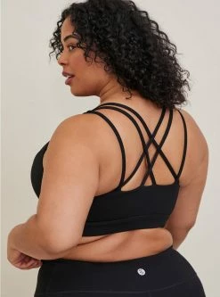 TORRID Low-Impact Wireless Lattice Back Active Sports Bra -Cheap Torrid Shop 12784467 05005 av2
