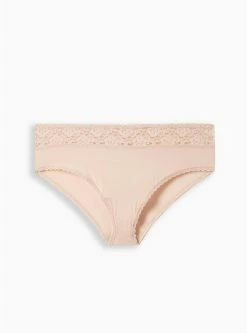 TORRID Second Skin Mid-Rise Hipster Lace Trim Panty -Cheap Torrid Shop 13425497 02163 flat