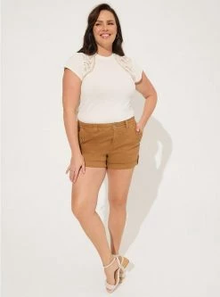 TORRID Studio Crepe Jersey Mock Neck Lace Inset Top 8 TORRID Studio Crepe Jersey Mock Neck Lace Inset Top -Cheap Torrid Shop 13674008 10327 av2