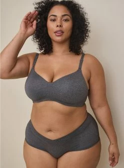 TORRID Everyday Wire-Free Lightly Lined Heather 360° Back Smoothing™ Bra -Cheap Torrid Shop 13794700 06401 av3