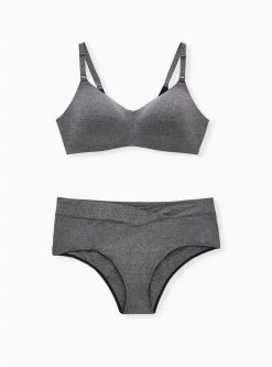 TORRID Everyday Wire-Free Lightly Lined Heather 360° Back Smoothing™ Bra -Cheap Torrid Shop 13794700 06401 av7