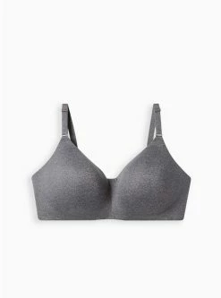 TORRID Everyday Wire-Free Lightly Lined Heather 360° Back Smoothing™ Bra -Cheap Torrid Shop 13794700 06401 flat