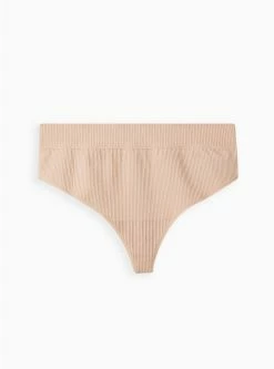TORRID Seamless Ribbed High-Rise Thong Panty -Cheap Torrid Shop 13886650 02163 flat