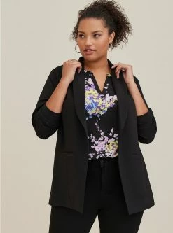 TORRID Studio Crepe Classic Shawl Collar Blazer