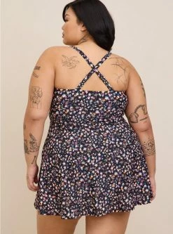 TORRID Wireless Long Lattice Front Swim Dress With Brief -Cheap Torrid Shop 14339571 09420 av2