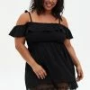 TORRID Mini Ruffle Lace Trim Coverup Dress -Cheap Torrid Shop 14340213 00684 hi