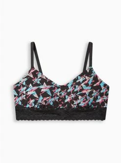 TORRID Lightly Lined Cotton Lace Hem Bralette -Cheap Torrid Shop 14426708 10046 flat