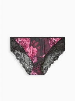 TORRID Microfiber Hipster Panty With Lace Cage Back -Cheap Torrid Shop 14439755 08471 flat