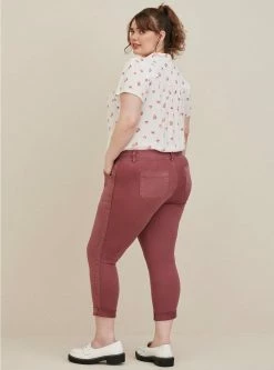 TORRID Crop Aviator Skinny Stretch Twill Mid-Rise Pant -Cheap Torrid Shop 14595021 10131 av2