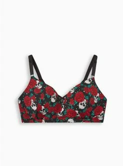 TORRID Wire-Free Push-Up Print 360° Back Smoothing™ Bra -Cheap Torrid Shop 14603285 10120 flat