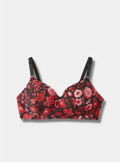 TORRID Wire-Free Push-Up Print 360° Back Smoothing™ Bra -Cheap Torrid Shop 14603285 10197 flat