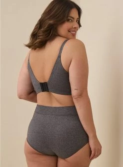 TORRID Microfiber Mid-Rise Brief Heather Panty -Cheap Torrid Shop 15064313 06398 av2