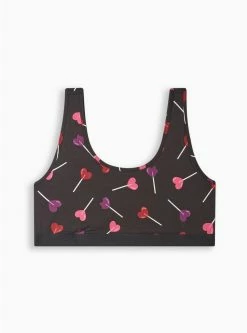 TORRID Unlined Cotton Scoop Bralette -Cheap Torrid Shop 15065256 07004 flat