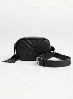 TORRID Black Quilted Belt Bag