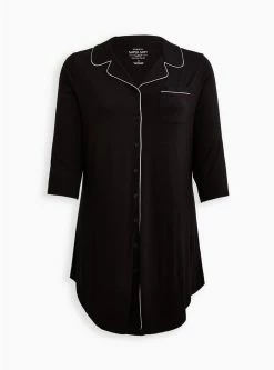 TORRID Super Soft Button Through Sleep Gown -Cheap Torrid Shop 15406515 00684 flat