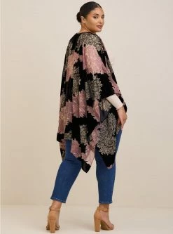 Null Velvet Burnout Ruana -Cheap Torrid Shop 15413980 00133 av2