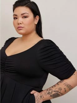 TORRID Mini Studio Knit Cinch Front Skater Dress 10 TORRID Mini Studio Knit Cinch Front Skater Dress -Cheap Torrid Shop 15480656 00133 av3