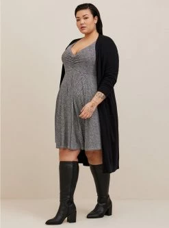 TORRID Mini Studio Knit Cinch Front Skater Dress