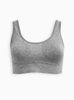 Null Scoop Neck Seamless Bralette - Ribbed Heather Grey 9 Null Scoop Neck Seamless Bralette - Ribbed Heather Grey -Cheap Torrid Shop 15628865 06398 flat