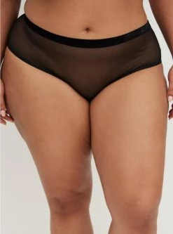 Null Marabou Cut Out Cheeky Panty - Mesh Black -Cheap Torrid Shop 15648735 02124 av3