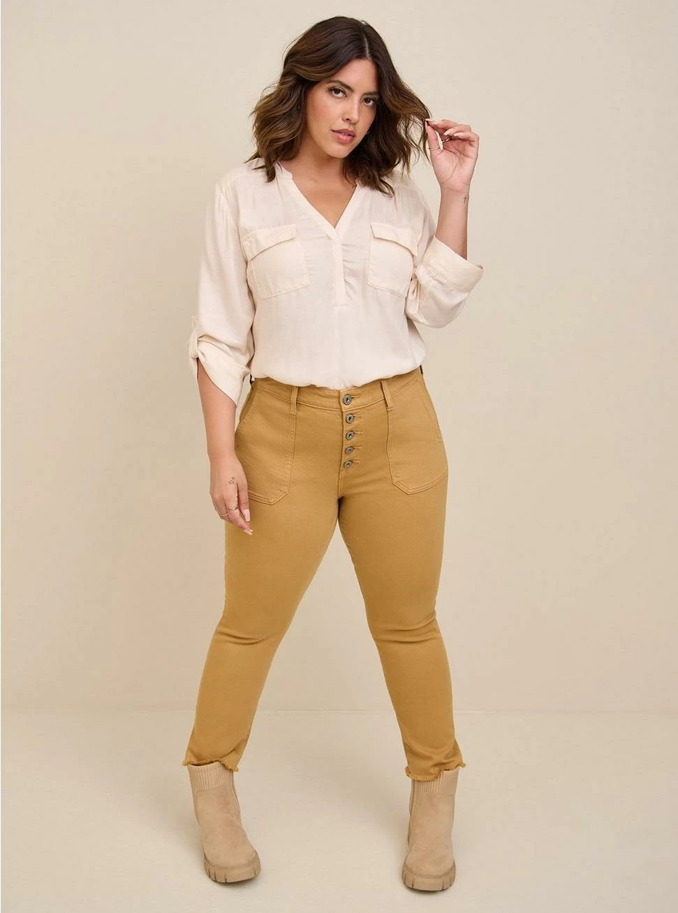 TORRID Harper Brushed Rayon Pullover 3/4 Sleeve Tunic Blouse 4 TORRID Harper Brushed Rayon Pullover 3/4 Sleeve Tunic Blouse - Image 2