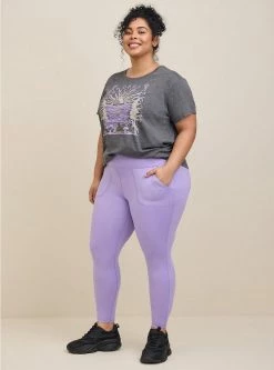TORRID Super Soft Performance Jersey Full Length Active Legging With Patch Pocket