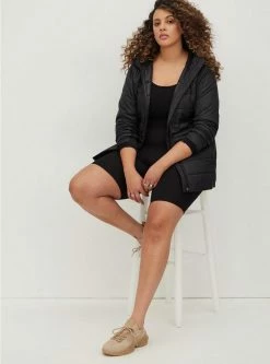 TORRID Bike Short Catsuit - Black -Cheap Torrid Shop 16096234 00133 av3