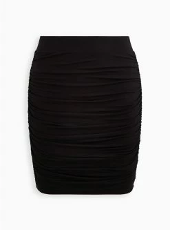 TORRID Cinched Mini Skirt - Super Soft Black 9 TORRID Cinched Mini Skirt - Super Soft Black -Cheap Torrid Shop 16154167 00684 flat